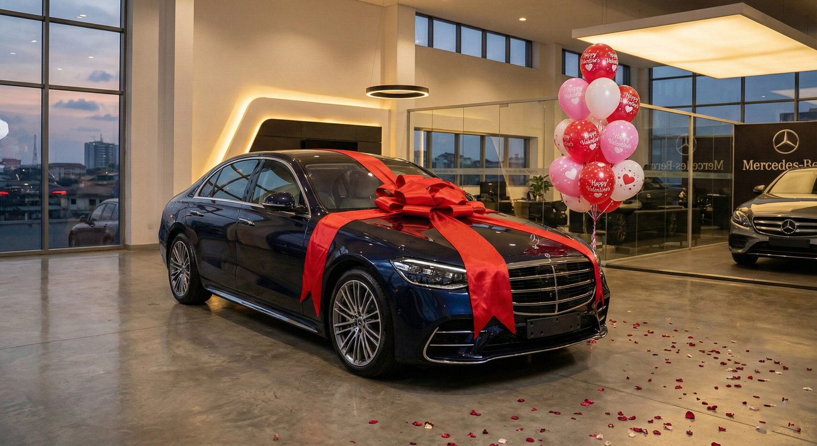 Surprise Valentine car gift setup in Nigeria